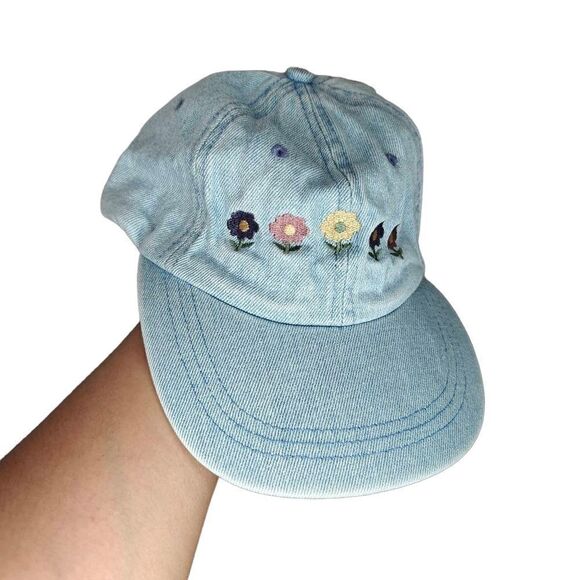 Mega Cap Denim Embroidered Hat - Picture 1 of 6